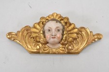 C26M69- Putto Engelskopf Holz geschnitzt gefasst vergoldet