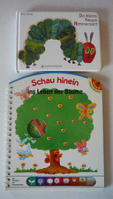 2 Kartonkinderbücher "Die kleine Raupe Nimmersatt" und "Schau hinein ins Leben"