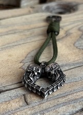 Schlüsselanhänger Skull Herz Liebe Tod Wikinger Punk Harley Biker Paracord J1.22