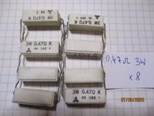 8 Stück 0,47 Ohm  3W  Drahtwiderstand Zementwiderstand  gebraucht geprüft