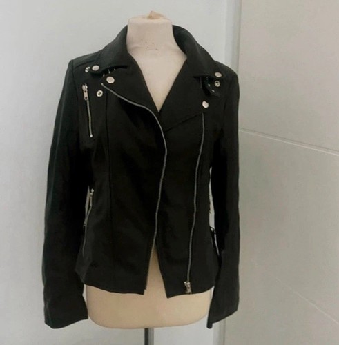 Lederjacke schwarz biker style - schwarz, biker-style
