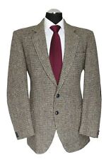 Charles Duncan Harris Tweed Sakko Jackett 50 braun grau 2-Knopf Patches Vintage