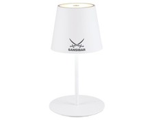 Sansibar Tischleuchte Stehlampe Akku LED mit USB Kabel/Touchdimmer 38cm weiss 