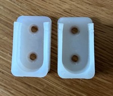 2x (1 Paar) Schrankrohrhalter Schrankstangenlager Wandlager Rohrlager Kunststoff