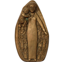 Bronze Relief Platte Maria
