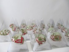 GLASKUGEL 8 cm Österreich mundgebl. + handbemalt Weihnachtskugel 1 v. 20