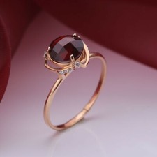 RING mit Granate und CZ