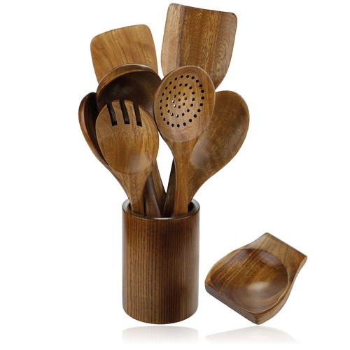 Holz küchenutensilien set - küchenutensilien, 7