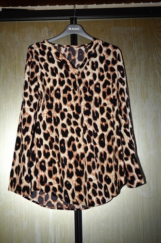 Damen bluse leoparden look - damen,