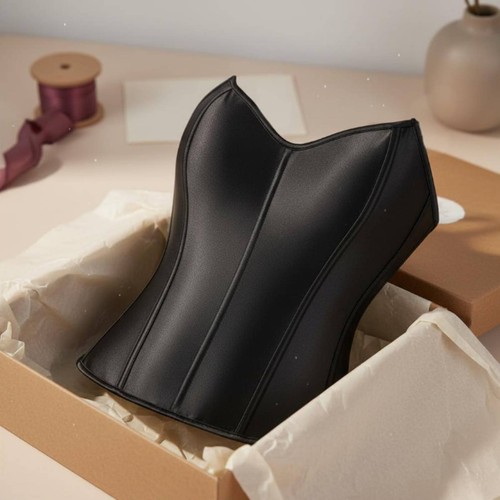 Satin korsage mit - satin-korsage,