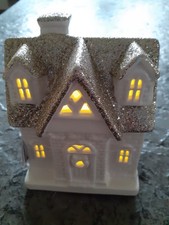 Lichthaus Keramik Weiss Gold