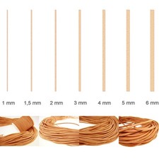 1 Meter - Lederschnur Ø 1 /