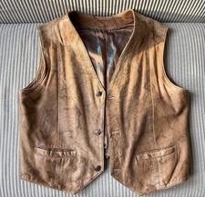 Vintage Lederweste – Echtleder – Größe L  – Top Zustand