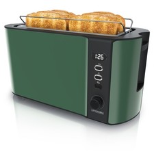 Arendo Toaster 4 Scheiben Langschlitz LED Anzeige 1500W Grün