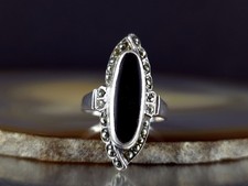 Ring Silber 925 Onyx schwarz