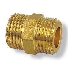 Doppelnippel Solar flachdichtend Edelstahl Wellrohr Gewinde Fitting 1/2" 3/4" 1"