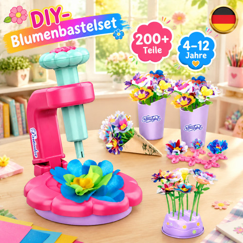 Blumen bastelset knete - blumen, kinder