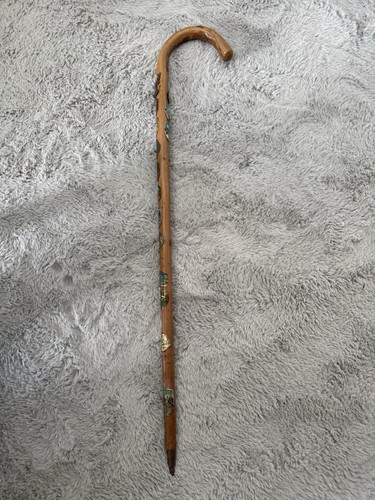 Vintage wanderstock aus holz - vintage-wanderstock,