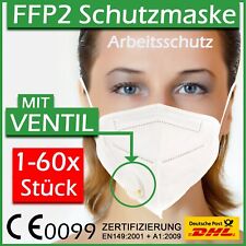 FFP2 Maske mit VENTIL schwarz