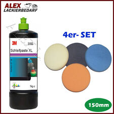 3M 51052 Schleifpaste XL 1 kg + 4 x Polierschwamm Set 150mm