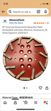 10" Concrete Diamond Grinding