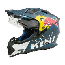 Kini Red Bull ADV Fahrrad Helm Motorrad Enduro Sport 1.0 Blau Weiß L Kopfschutz
