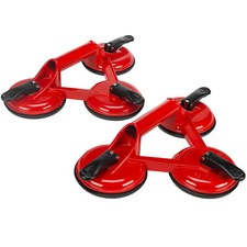 2x Saugheber 170kg Aluminium Vakuum Glassauger Saugnäpfe Saugnäpfe Scheibenheber