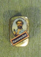 Alte Dose , Blechdose , Kautabakdose , Hanewacker Seit 1817 , 6 x 4 x 2cm