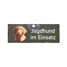 Hundeschild Auto JAGDHUNDESCHILD MIT SAUGNAPF MAGYAR VIZSLA DRAHTHAAR Jagdschild