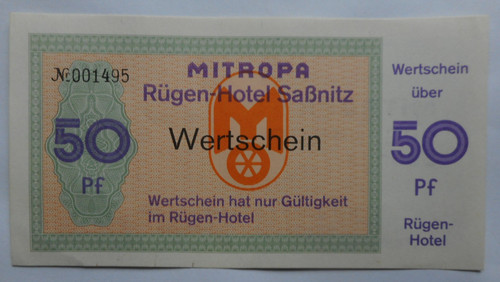 Wertschein pfennig mitropa - 50,