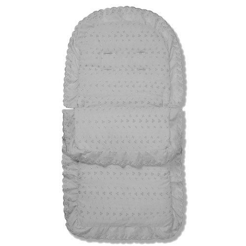 Broderie anglaise fußsack - broderie, /