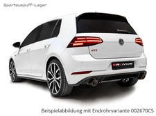 Remus Duplex Race-Anlage ab OPF VW Golf 7 GTI FL 245+TCR je 102mm Black gerollt