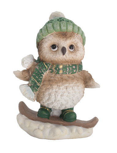 Deko eule mit snowboard - mit, uhu