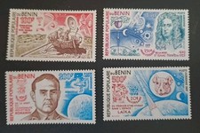 Benin 1977 Weltraum Laika Viking Komarow Newton Michel 116-119