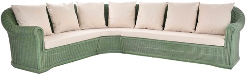 Ecksofa mons aus echtem - echtem, rattan