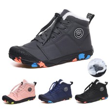Kinder Winter Warme Wanderschuhe Trekking Barfuß Schuhe Winterschuhe Sneaker DE