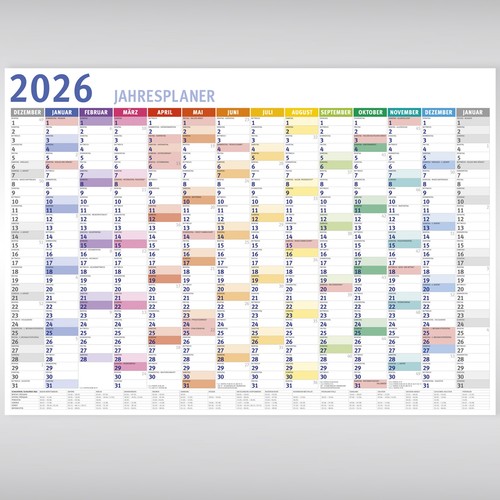 Wandkalender 2026 din a3 - wandkalender,