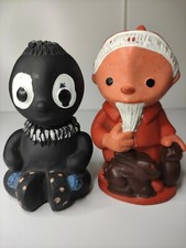 Sandmann und Pittiplatsch Schwarz DDR Figur Gummi alt TV Kult Figuren rar Puppe