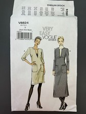 Simplicity Vogue Very Easy Patterns V8824 Schnittmuster Kleid Größen XS-M