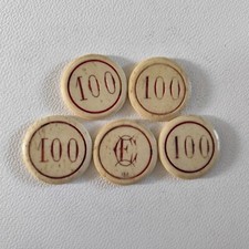 Paket 5 Wertmarken Wert 100