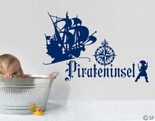 Wandtatoo Piratenschiff Pirat Badezimmer Kinderzimmer Wandaufkleber Deko uss385