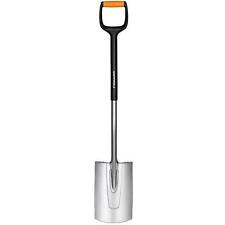 Fiskars 1003682 Gärtnerspaten Xact Spaten rundes Blatt Gartenspaten 108 cm Gr M