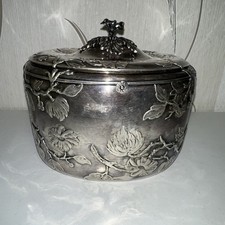 ZIERDOSE / ZUCKERDOSE AUS SILBER 950- PARIS  ODIOT FRANKREICH UM 1870