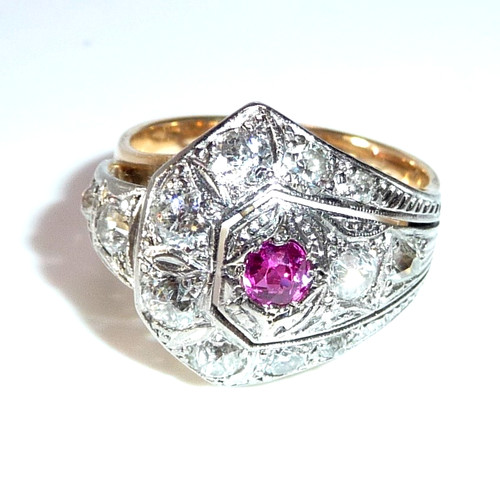 Ring 585 gold - ring,