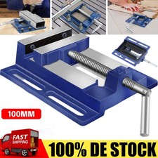 Stahl Maschinenschraubstock Werkstatt Schraubstock 100mm Tischbohrmaschine Blau