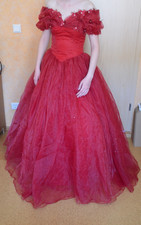 Ballkleid Quinceanera Abendkleid bordeaux rot 