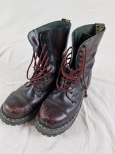 Stiefel Steel, Größe 42, Rot, 10 Loch, Stahlkappe, Echtleder