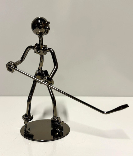 Metallfigur eishockeyspieler - metallfigur,