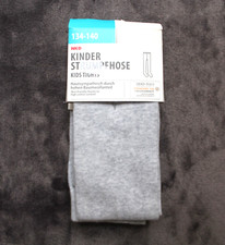 Kids Kinder Jungen Mädchen unisex Strickstrumpfhose Strumpfhose grau Gr. 134-140