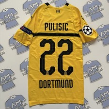 Match Worn Issued Pulisic 2018/2019 Borussia Dortmund European Home Shirt